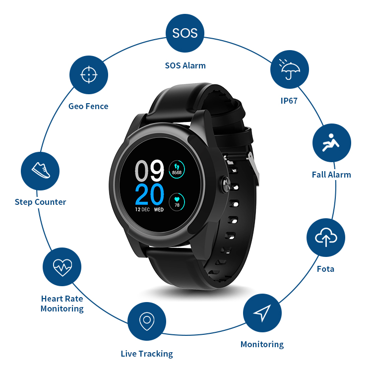 SOS alarm/fall detection/real- - Fall Detection Watch 评论和价格