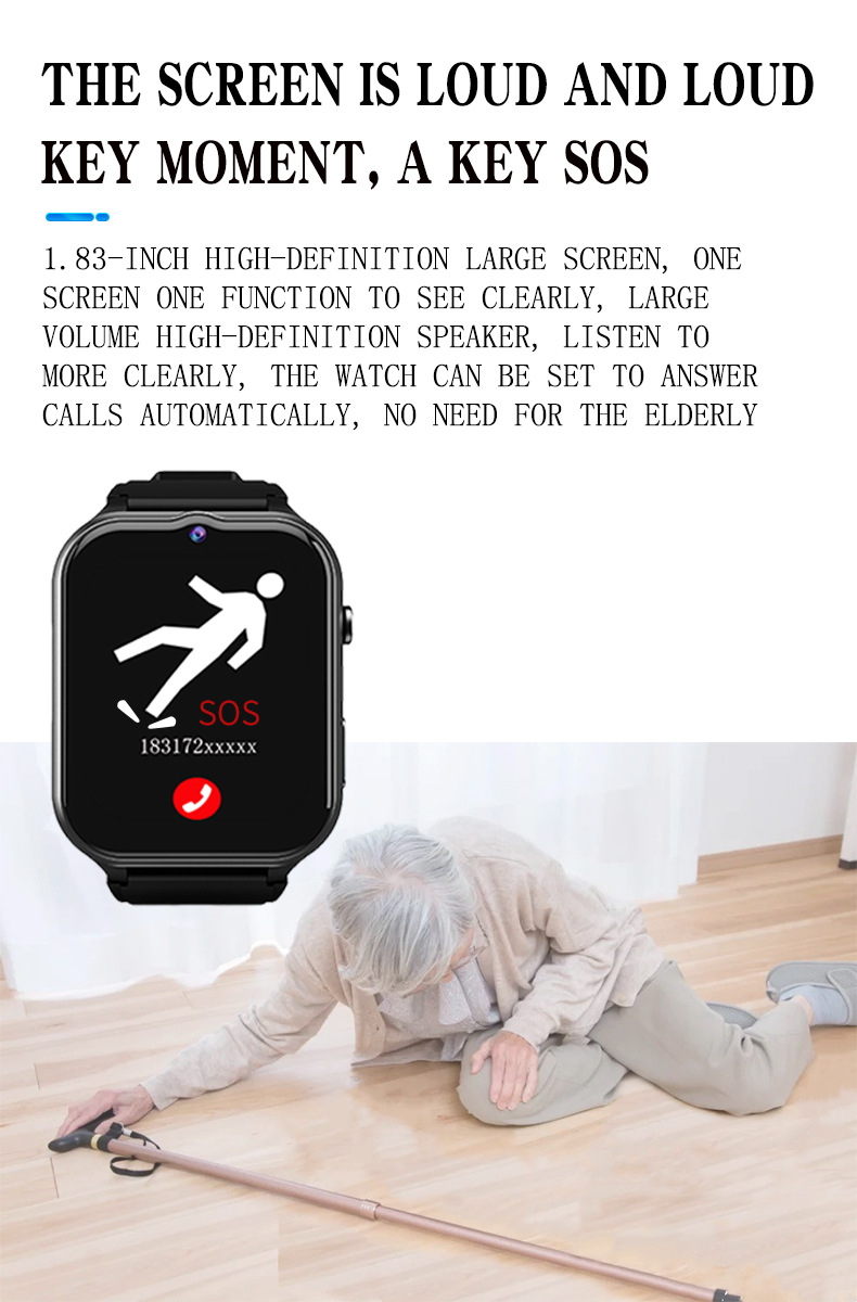 Elderly Smart Watch For Senior - Fall Detection Watch 评论和价格