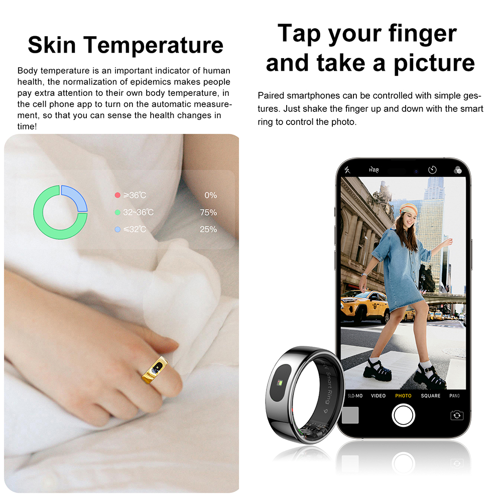 R08 Fitness Tracker Smart Ring - Temperature Ring Skin 评论和价格