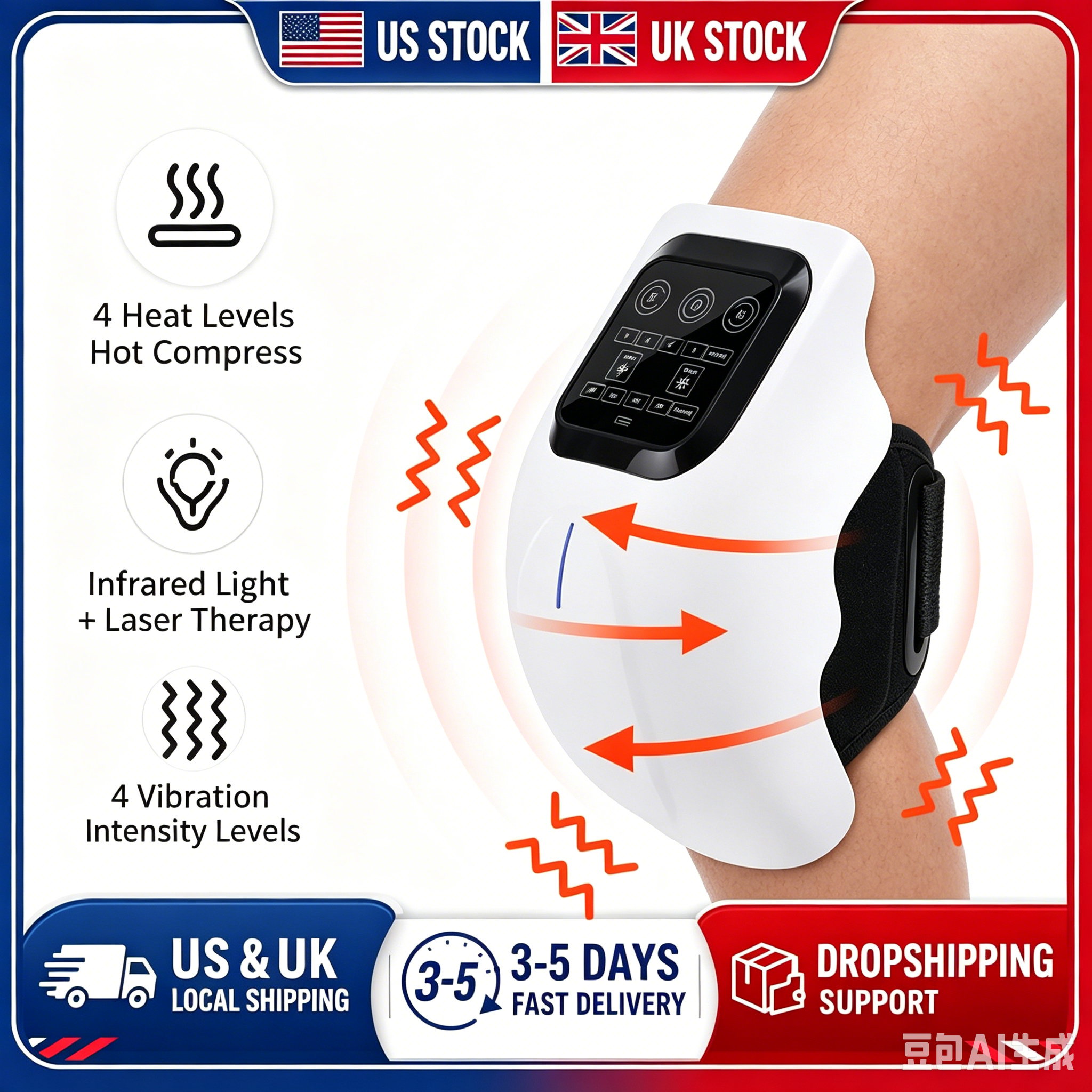 Infrared Knee Massager With 4- - Smart Knee Wrap 评论和价格