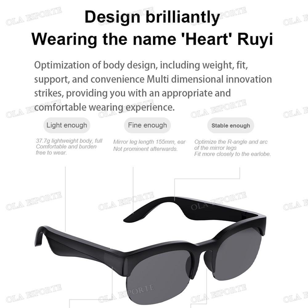 New Smart Bluetooth V5.3 Sungl - Smart Glasses Lens 评论和价格