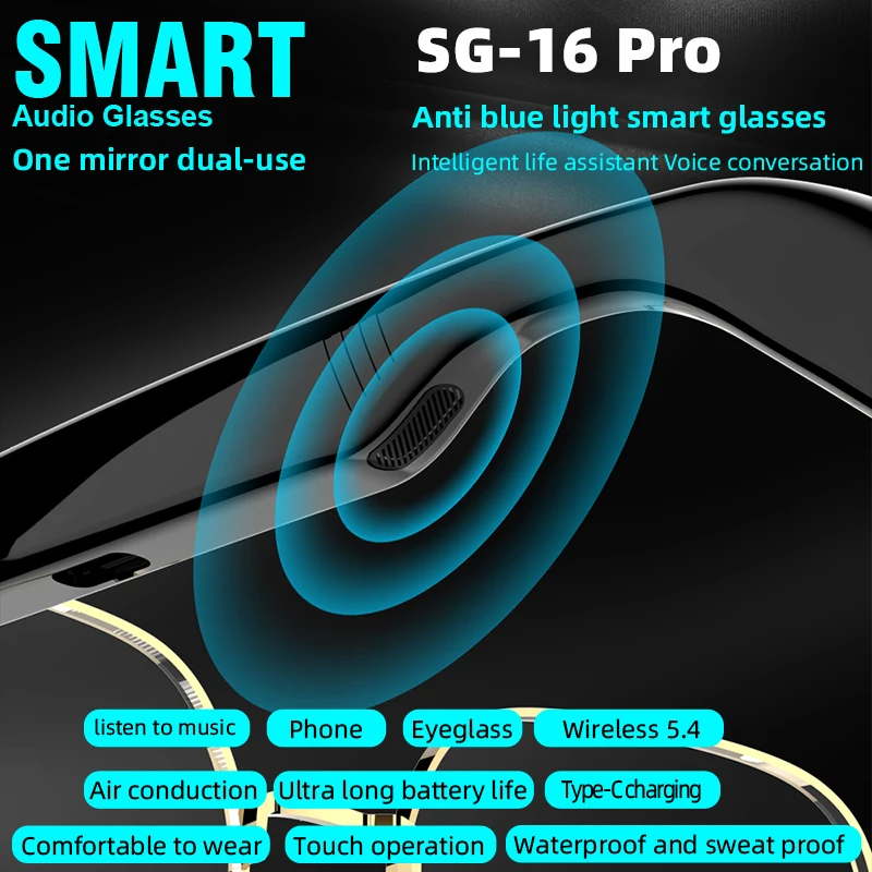 Lenovo New SG-16 Pro Smart Aud - Smart Glasses Lens 评论和价格