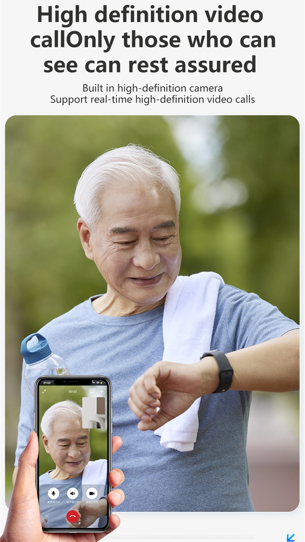 Elderly Smart Watch For Senior - Fall Detection Watch 评论和价格