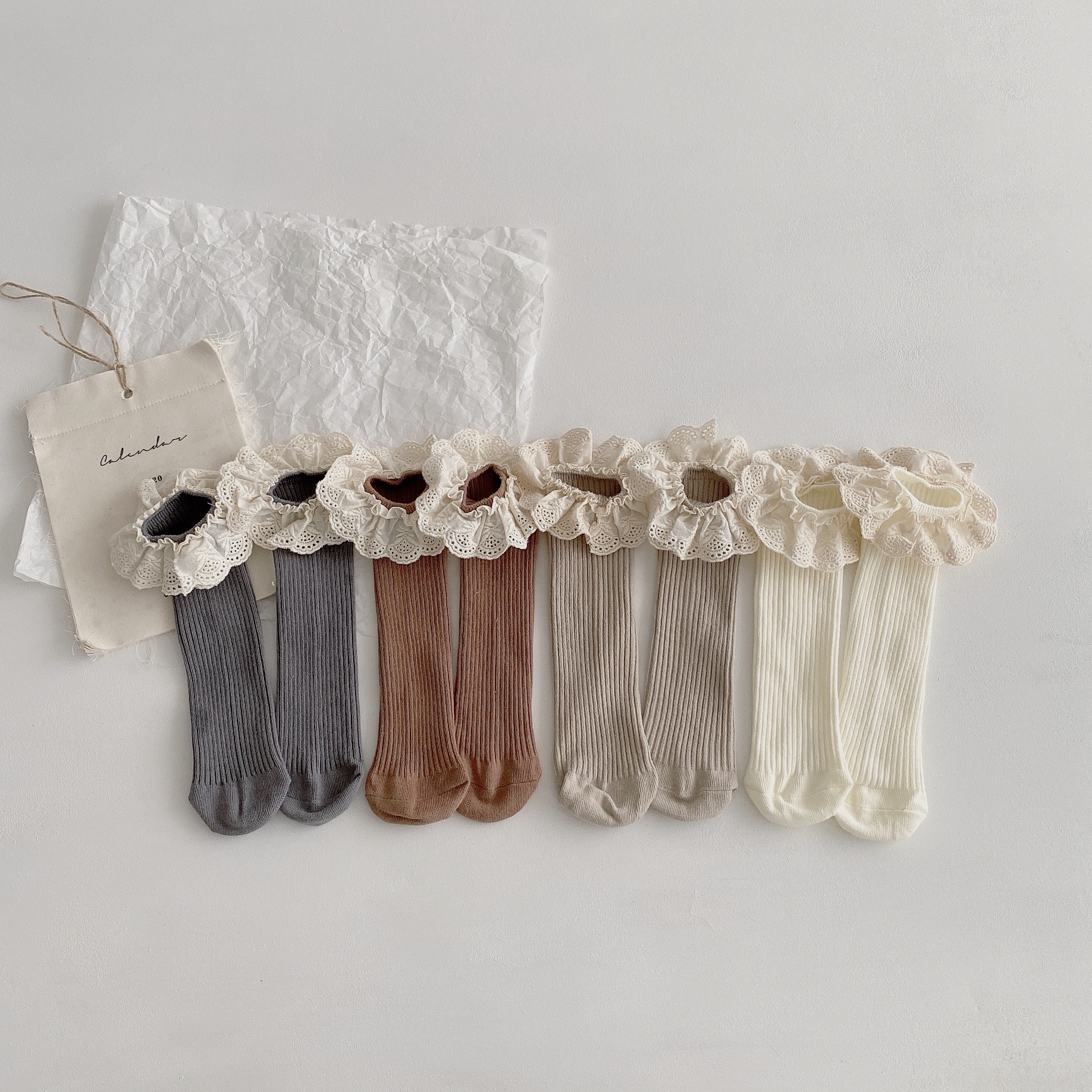 4 Pairs Fashion Baby Girls Ruf - Baby Sock Oximeter 评论和价格