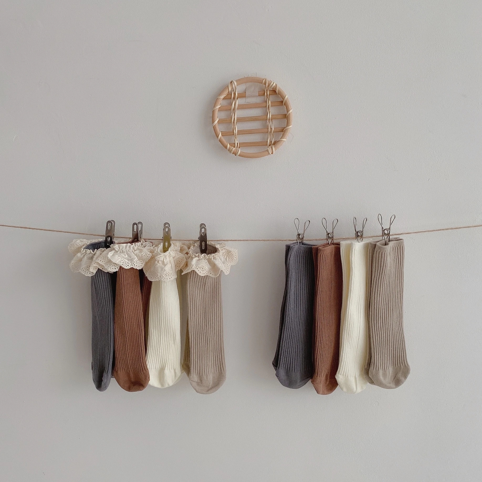 4 Pairs Fashion Baby Girls Ruf - Baby Sock Oximeter 评论和价格