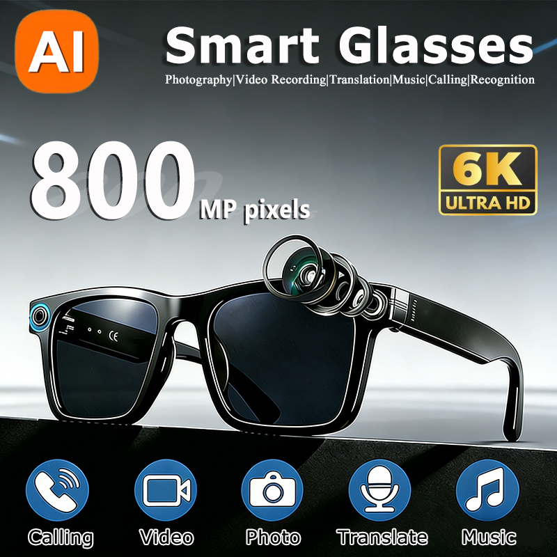 6K HD AI Camera Glasses 800MP  - Smart Glasses Lens 评论和价格