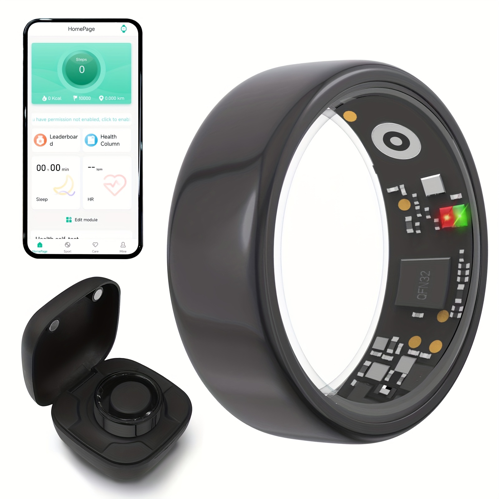 Smart Ring Men Women with Char - Temperature Ring Skin 评论和价格